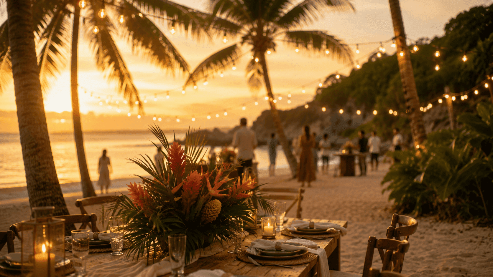 People gathering at a Barbados event